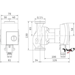 Cirkuliacinis siurblys Wilo Yonos PICO 25/1-4-130