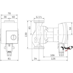 Cirkuliacinis siurblys Wilo Yonos PICO 25/1-6-130