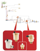 Automatinis nuorintojas kampinis VALMAT nikeliuotas 1/2“M 10bar