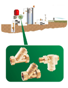 Purvo gaudytuvas Y-tipo OR žalvarinis 1"Fx1"F 20bar