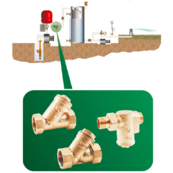 Purvo gaudytuvas Y-tipo OR žalvarinis 1"1/4Fx1"1/4F 20bar
