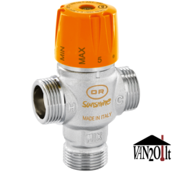 Termostatinis pamaišymo vožtuvas Sunshine 30-65°C 1"M 5bar