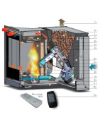 Granulinis židinys L’Artistico CUBE EOLO 70 5.8kW