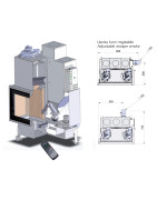 Granulinis židinys su ortakiais L’Artistico FRATAC CORNER SX M14
