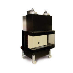 Granulinis židinys su ortakiais L’Artistico FRATAC 3 VETRI 14kW