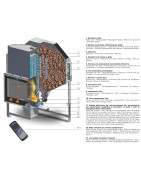 Granulinis židinys su vandens kontūru MARLIN 1000 MH2 31.5kW