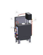 Židinys su vandens kontūru L’Artistico RAIN 90 AC 26kW