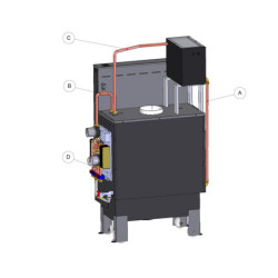 Židinys su vandens kontūru L’Artistico RAIN 90 ACS 26kW