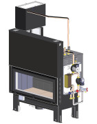 Židinys su vandens kontūru L’Artistico RAIN 120 AC 26kW