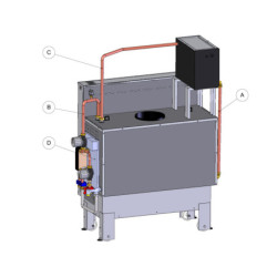Židinys su vandens kontūru L’Artistico RAIN 120 AC 26kW