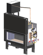 Židinys su vandens kontūru L’Artistico RAIN 120 ACS 26kW