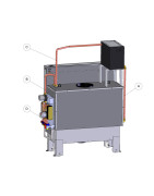 Židinys su vandens kontūru L’Artistico RAIN 120 ACS 26kW