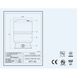 Hidroforas diafragminis AQUASKY Plus APT 60 V