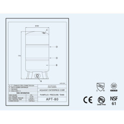 Hidroforas diafragminis AQUASKY Plus APT 80 V