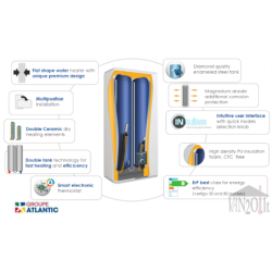 Elektrinis vandens šildytuvas Atlantic VERTIGO 100