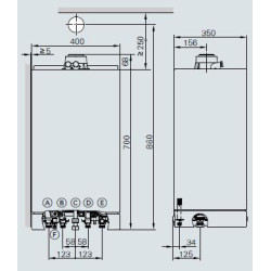 Dujinis katilas Viessmann VITODENS 100-W 8.0-35kW B1HC351