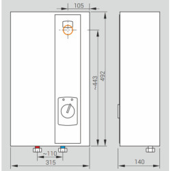 Momentinis vandens šildytuvas Kospel EPP-36 Maximus