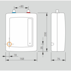 Momentinis vandens šildytuvas Kospel EPO2 Amicus 4.4kW