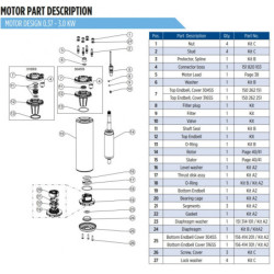 Giluminio vandens siurblio variklis Franklin 0.55kW 400V