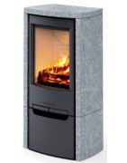 Plieninė krosnelė Wiking Miro 4 su muilo akmens apdaila