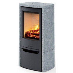 Plieninė krosnelė Wiking Miro 4 su muilo akmens apdaila