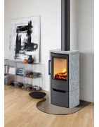 Plieninė krosnelė Wiking Miro 4 su muilo akmens apdaila