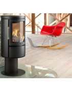 Plieninė krosnelė Wiking Luma 2 ant pjedestalo