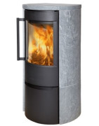 Plieninė krosnelė Wiking Luma 4 su muilo akmens apdaila