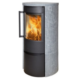 Plieninė krosnelė Wiking Luma 4 su muilo akmens apdaila