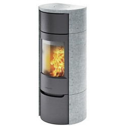 Plieninė krosnelė Wiking Luma 6 su muilo akmens apdaila