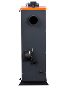 Plieninis kieto kuro katilas su ventiliatoriumi TIS PLUS 15kW