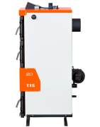 Plieninis kieto kuro katilas su ventiliatoriumi TIS PLUS 30kW
