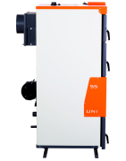 Plieninis kieto kuro katilas su ventiliatoriumi TIS UNI 15, 20kW