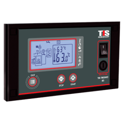 Plieninis kieto kuro katilas su ventiliatoriumi TIS UNI 15, 20kW