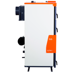 Plieninis kieto kuro katilas su ventiliatoriumi TIS UNI 25, 30kW