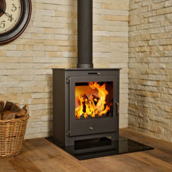 Plieninė krosnelė Victoria Nero Lux B, 7 kW