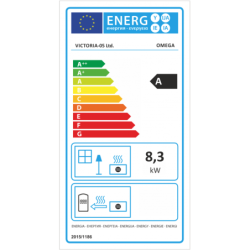 Plieninė krosnelė Victoria Omega, 8 kW