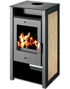 Plieninė krosnelė Victoria Spectra KBO su šilumokaičiu, 7 kW