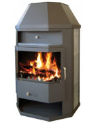 Plieninė krosnelė Victoria Titan ASBO-tw su šilumokaičiu, 10 kW