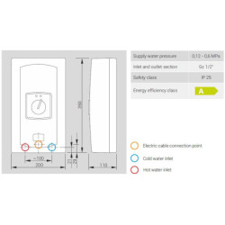 Momentinis vandens šildytuvas Kospel EPMH Hydraulic 8.0kW
