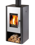 Plieninė krosnelė Haas Sohn Mantova AL Pilka, 10 kW