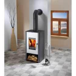 Plieninė krosnelė Haas Sohn Mantova AL Pilka, 10 kW