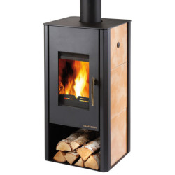 Plieninė krosnelė Haas Sohn Mantova AL Juoda, 10 kW