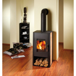 Plieninė krosnelė Haas Sohn Mantova AL Juoda, 10 kW