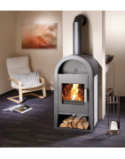 Plieninė krosnelė Haas Sohn Nivala Pilka, 15 kW