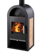 Plieninė krosnelė Haas Sohn Nivala Juoda, 15 kW