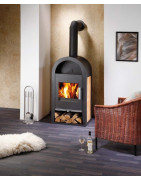 Plieninė krosnelė Haas Sohn Nivala Juoda, 15 kW