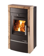 Plieninė krosnelė Haas Sohn Visby su šilumokaičiu, 10 kW