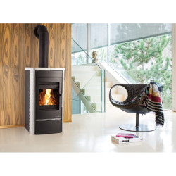 Plieninė krosnelė Haas Sohn Alytus su šilumokaičiu, 10 kW