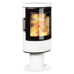 Plieninė krosnelė Hwam 3110m ant pjedestalo Balta, 7 kW